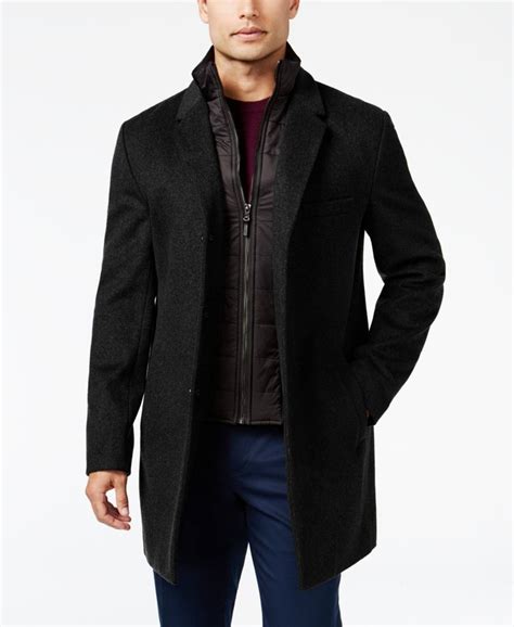 michael kors men's water-resistant overcoat with zip-out liner stores|Michael Kors waterproof jacket men.